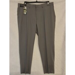 Haggar Mens Gray Dress Pants 40×30 Straight Wrinkle Free‎ Comfort Flex Waistband
